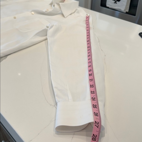 ISAIA Men's Crisp White Dress Shirt 16.5 - Picture 4 of 9